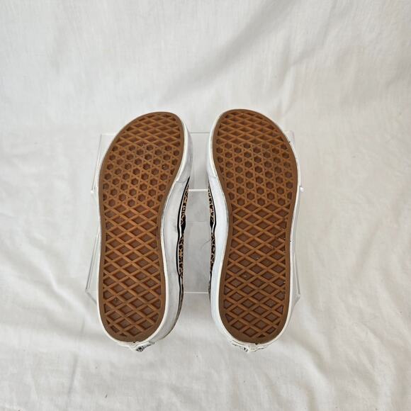 Vans Leopard Slip On Sneakers Juniors 4 Brown Black - Picture 7 of 13